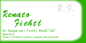 renato fichtl business card